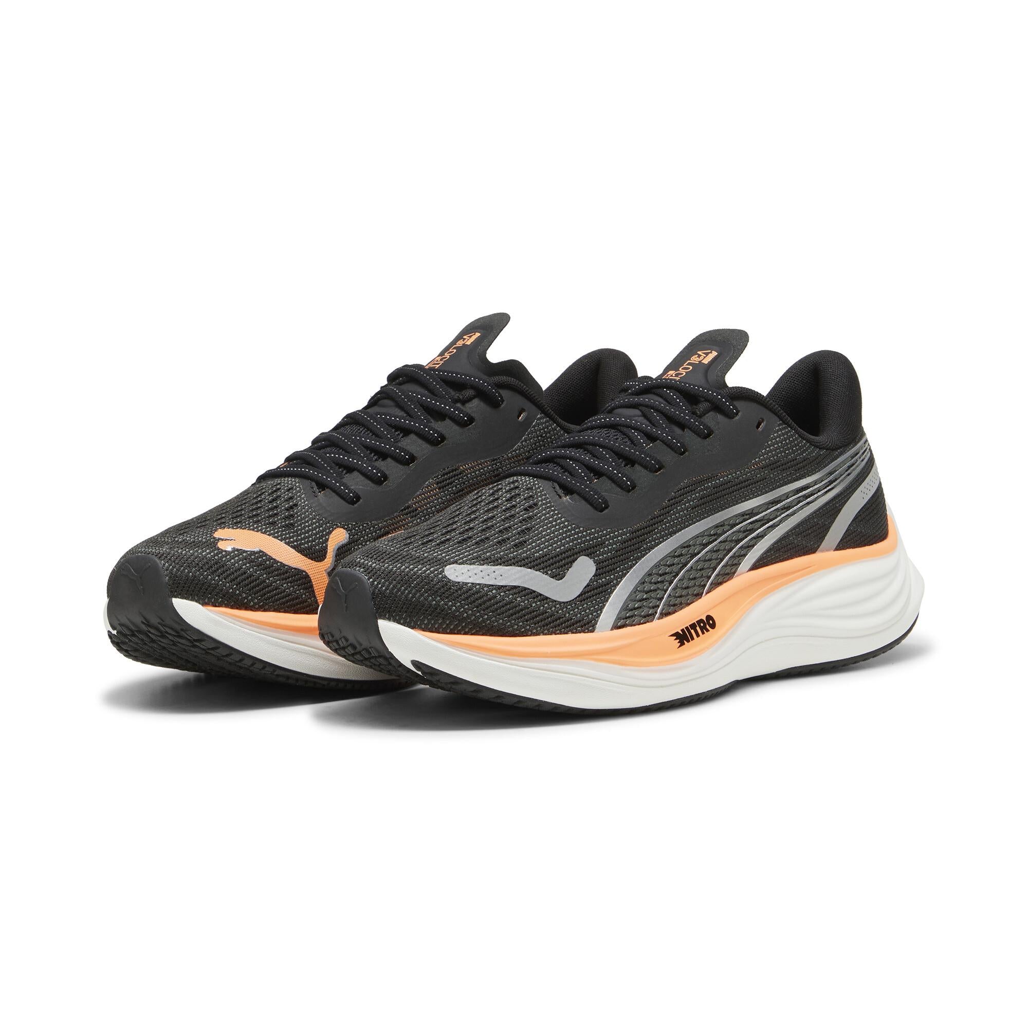 PUMA VELOCITY NITRO 3 WIDE（Men's）PUMA BLACK-PUMA SILVER-NEON CITRUS