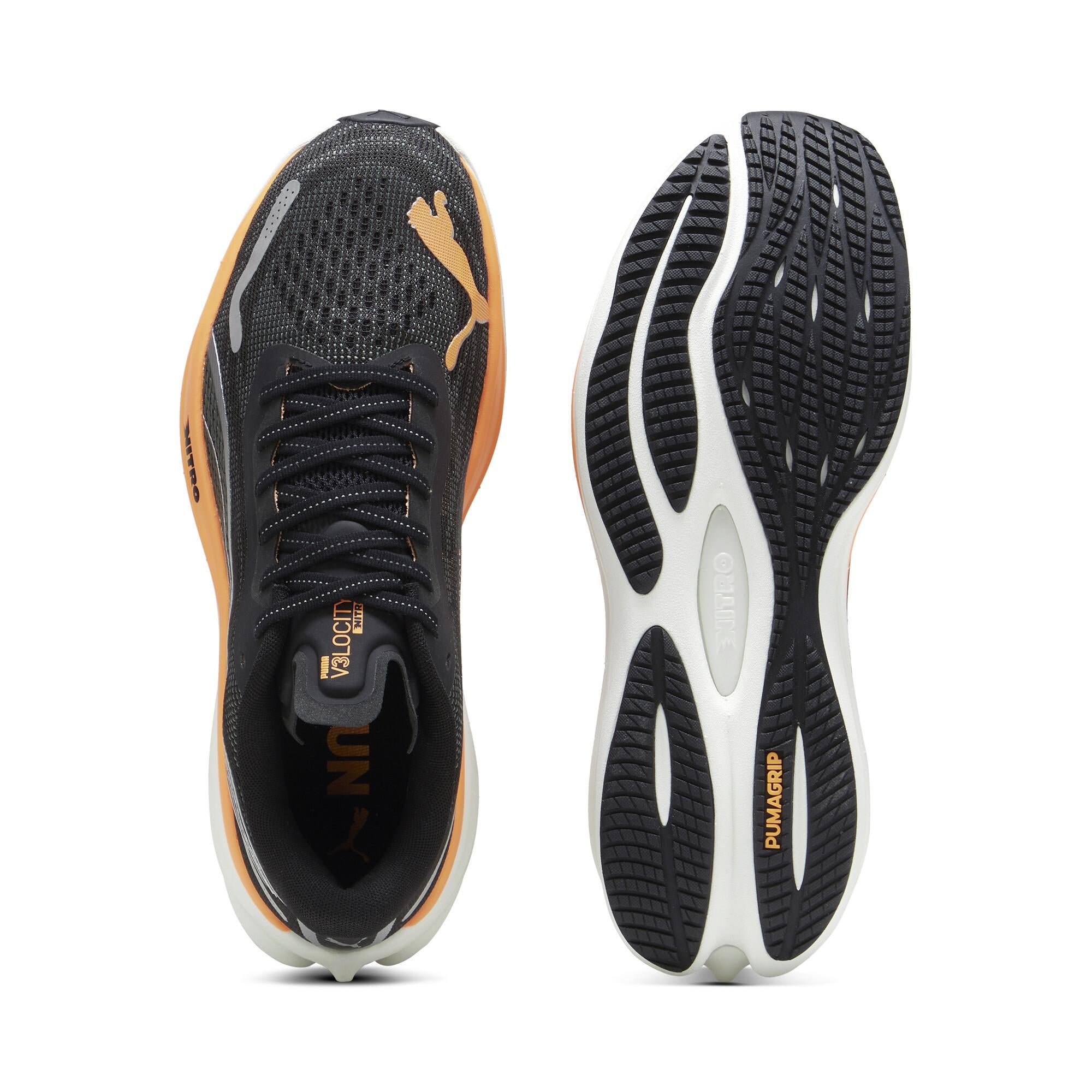 PUMA VELOCITY NITRO 3 WIDE（Men's）PUMA BLACK-PUMA SILVER-NEON CITRUS
