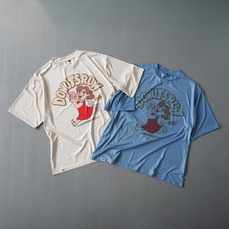 Style | I LOVE DONUTS RUNNING TEE by JINGER (Blue)