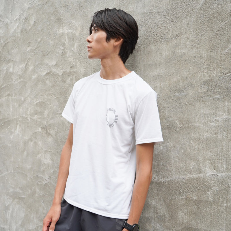 EAT DRINK SLEEP RUN / Circle Logo Tee (White)