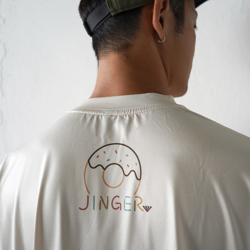 Style | I LOVE DONUTS RUNNING TEE by JINGER (Ivory)