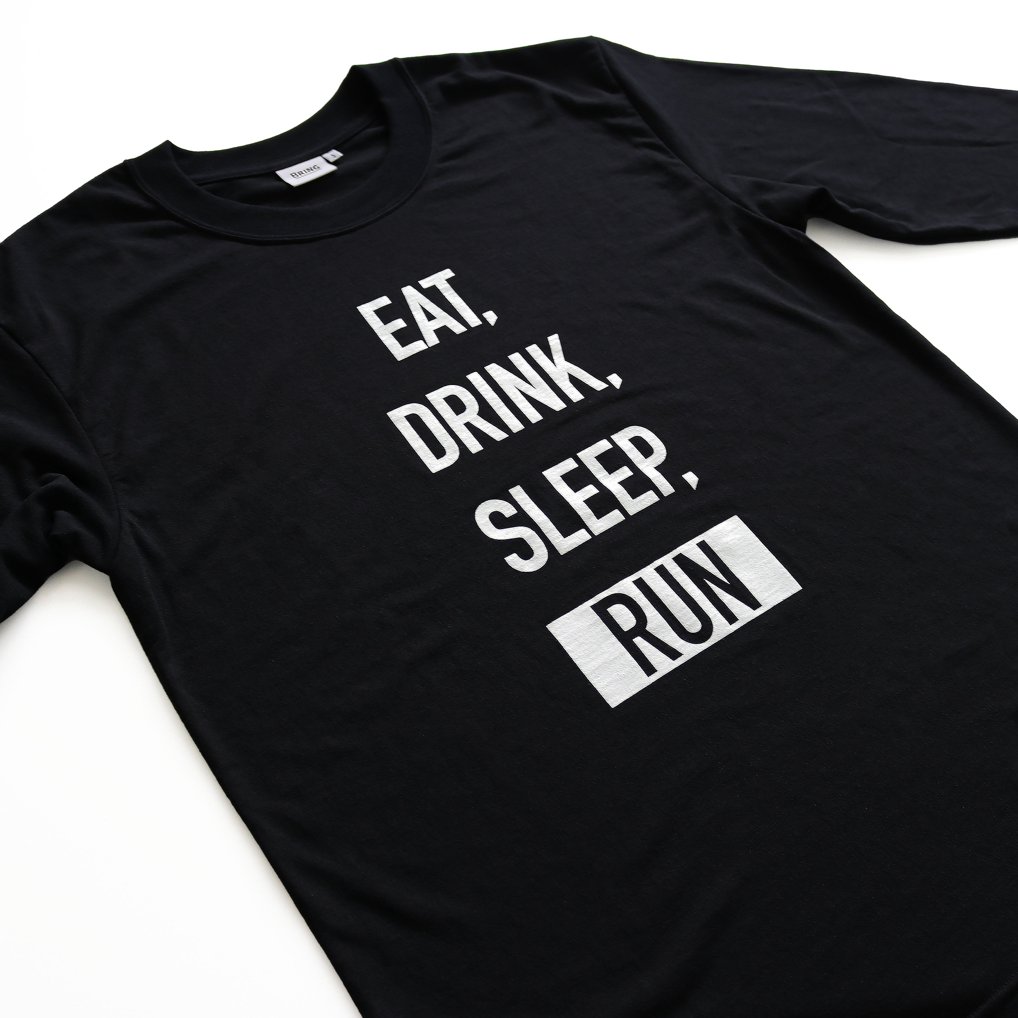 EAT DRINK SLEEP RUN / STREET Long-Sleeve Tee Vertica Mono (Black)