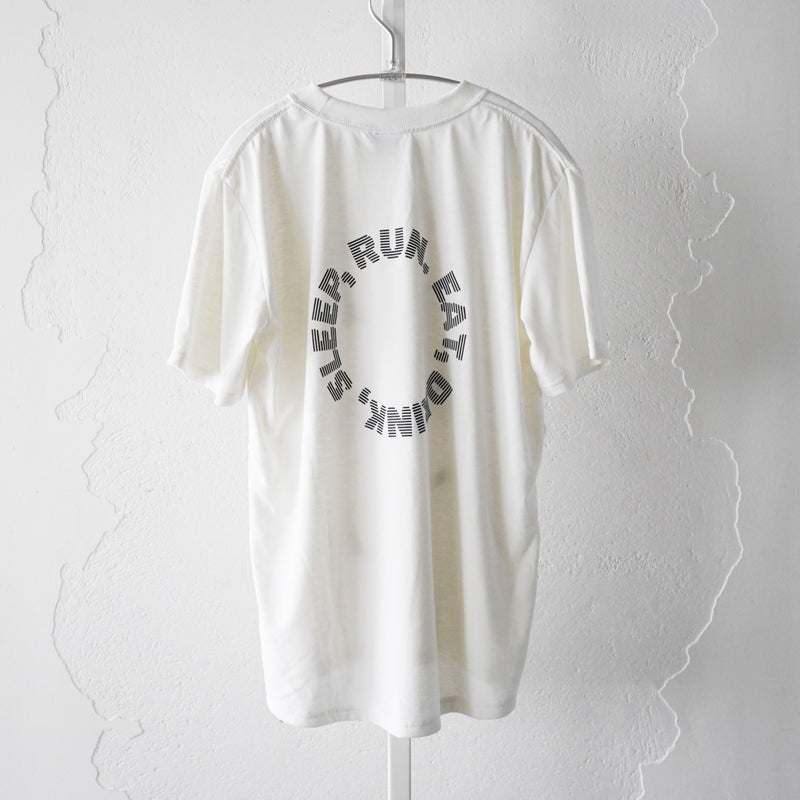 EAT DRINK SLEEP RUN / Circle Logo Tee (White)