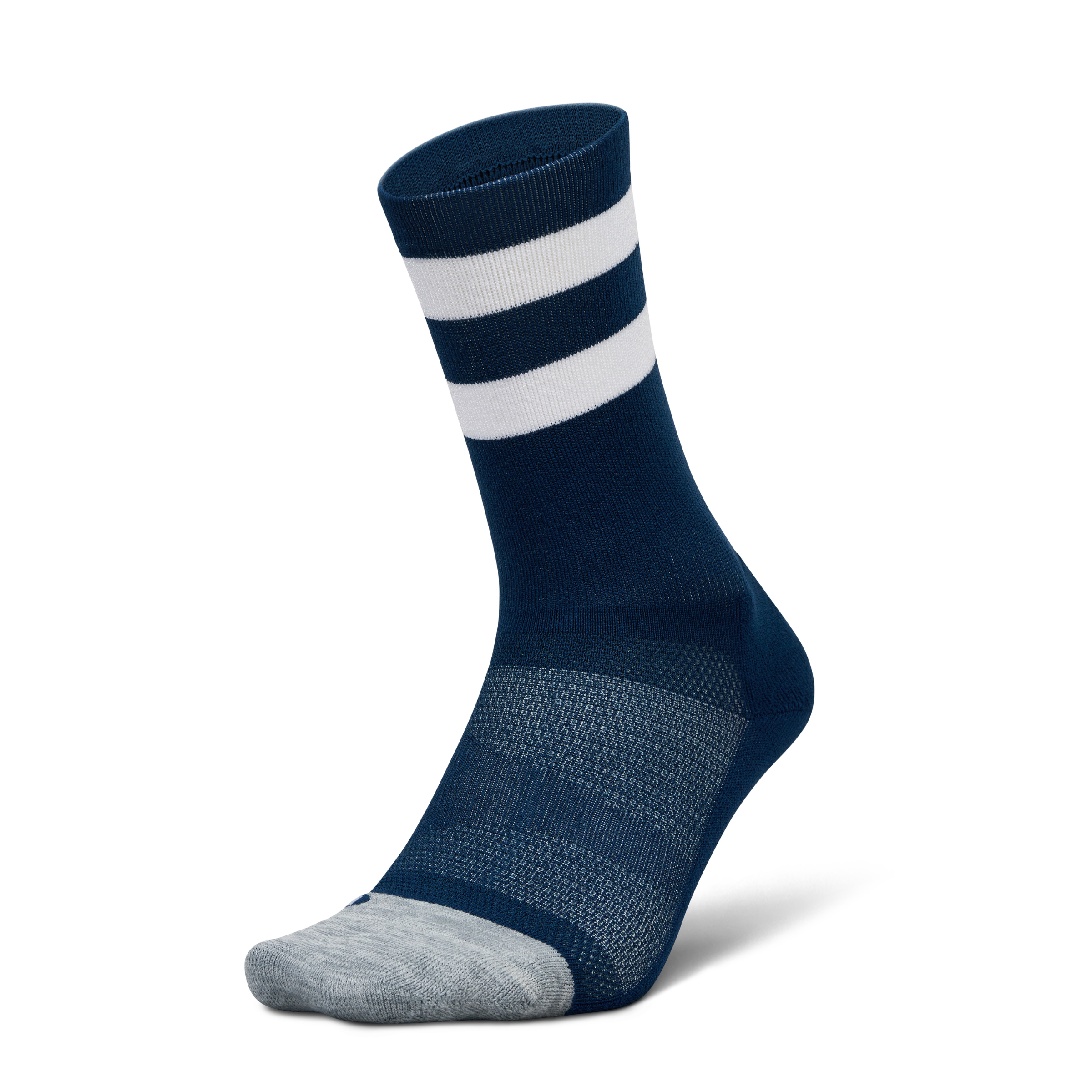 Feetures｜ELITE LIGHT CUSHION MINI CREW (Navy High Top Stripe)