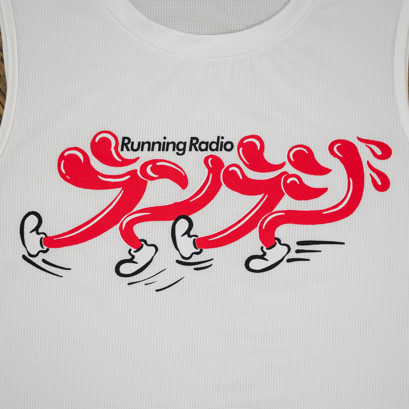 【予約商品】ランラジ × JINGER Racing Tank (White / Women’s)