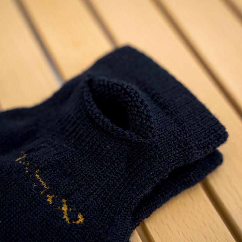 R×L｜メリノグローブ ミッドG / Runtripコラボ限定カラー (Navy × Mustard)