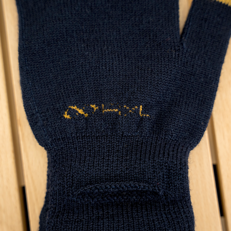 R×L｜メリノグローブ ミッドG / Runtripコラボ限定カラー (Navy × Mustard)