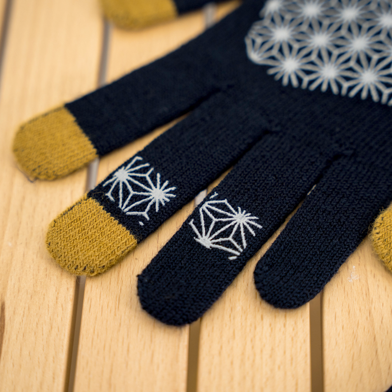 R×L｜メリノグローブ ミッドG / Runtripコラボ限定カラー (Navy × Mustard)