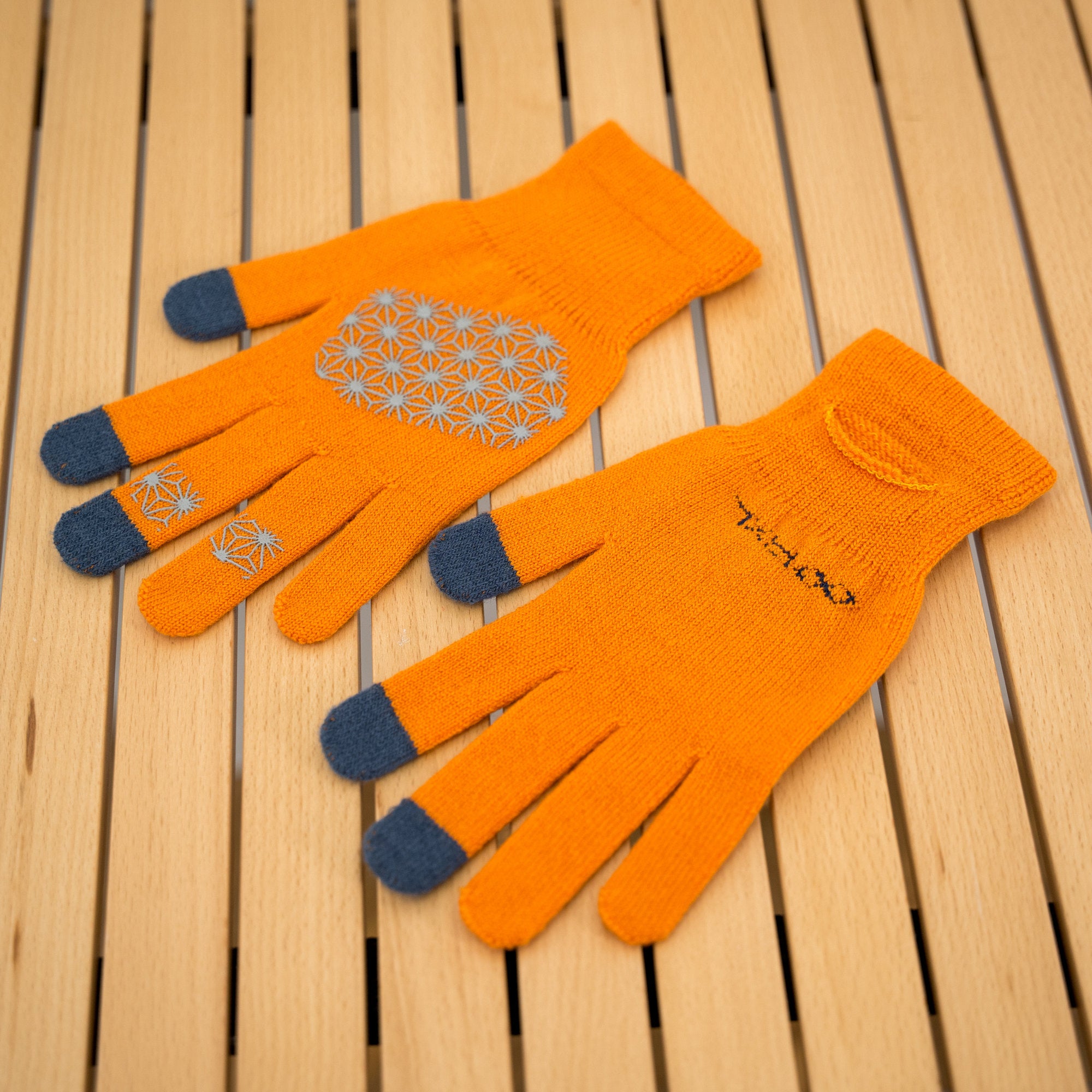 R×L｜メリノグローブ ミッドG / Runtripコラボ限定カラー (Orange × Navy)