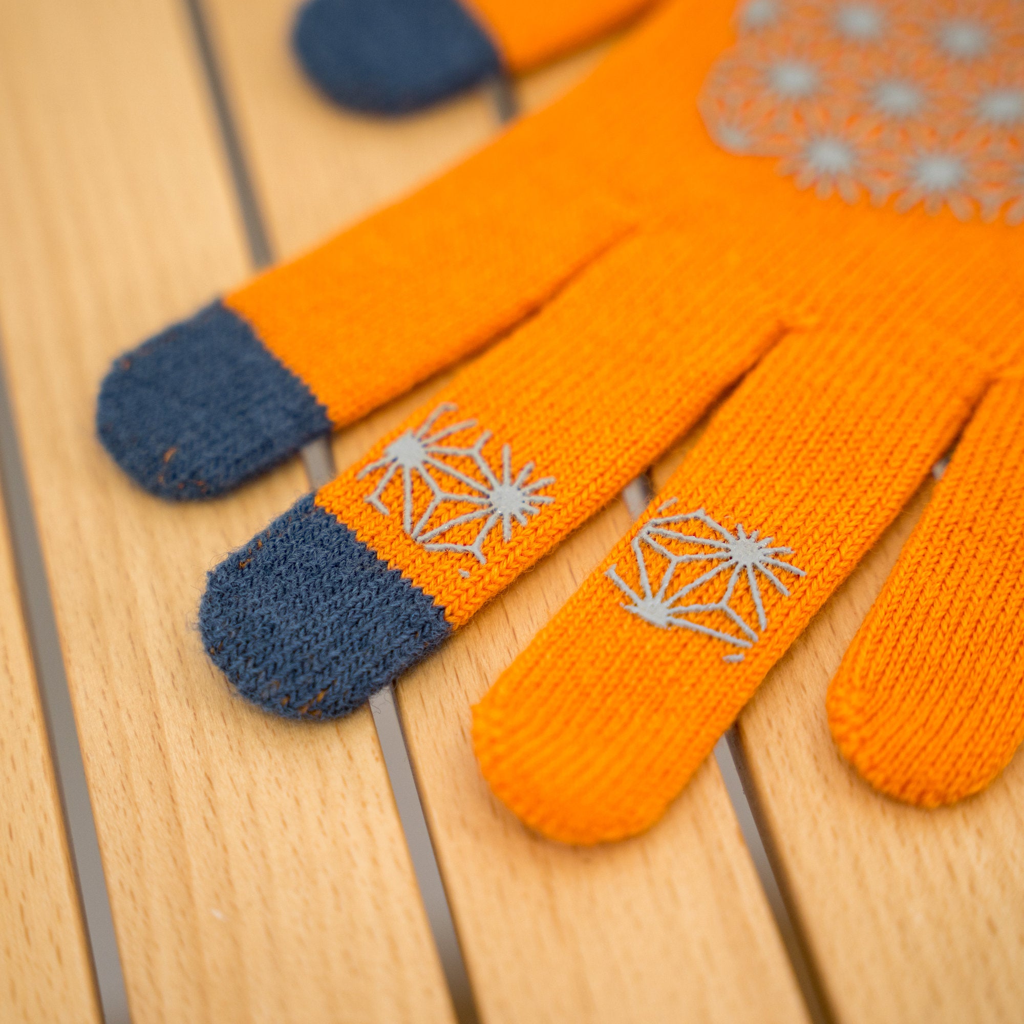 R×L｜メリノグローブ ミッドG / Runtripコラボ限定カラー (Orange × Navy)