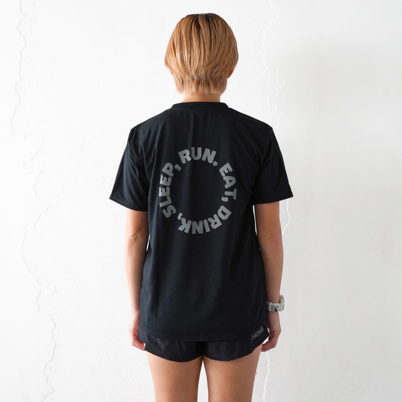 EAT DRINK SLEEP RUN / Circle Logo Tee (Black)