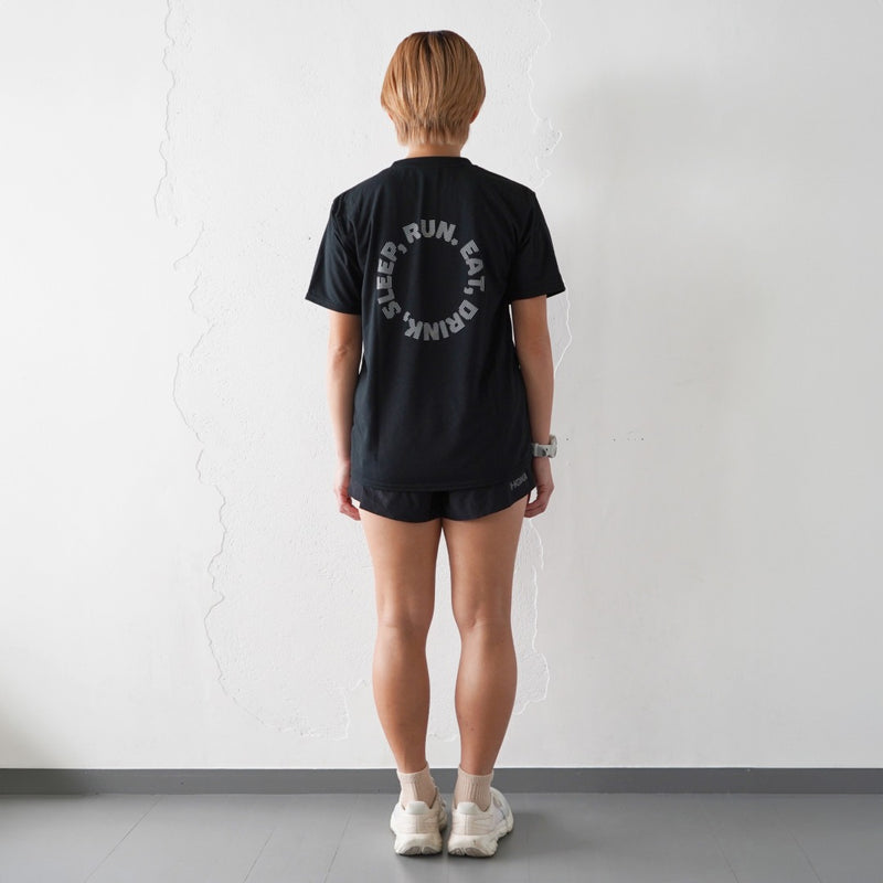 EAT DRINK SLEEP RUN / Circle Logo Tee (Black)