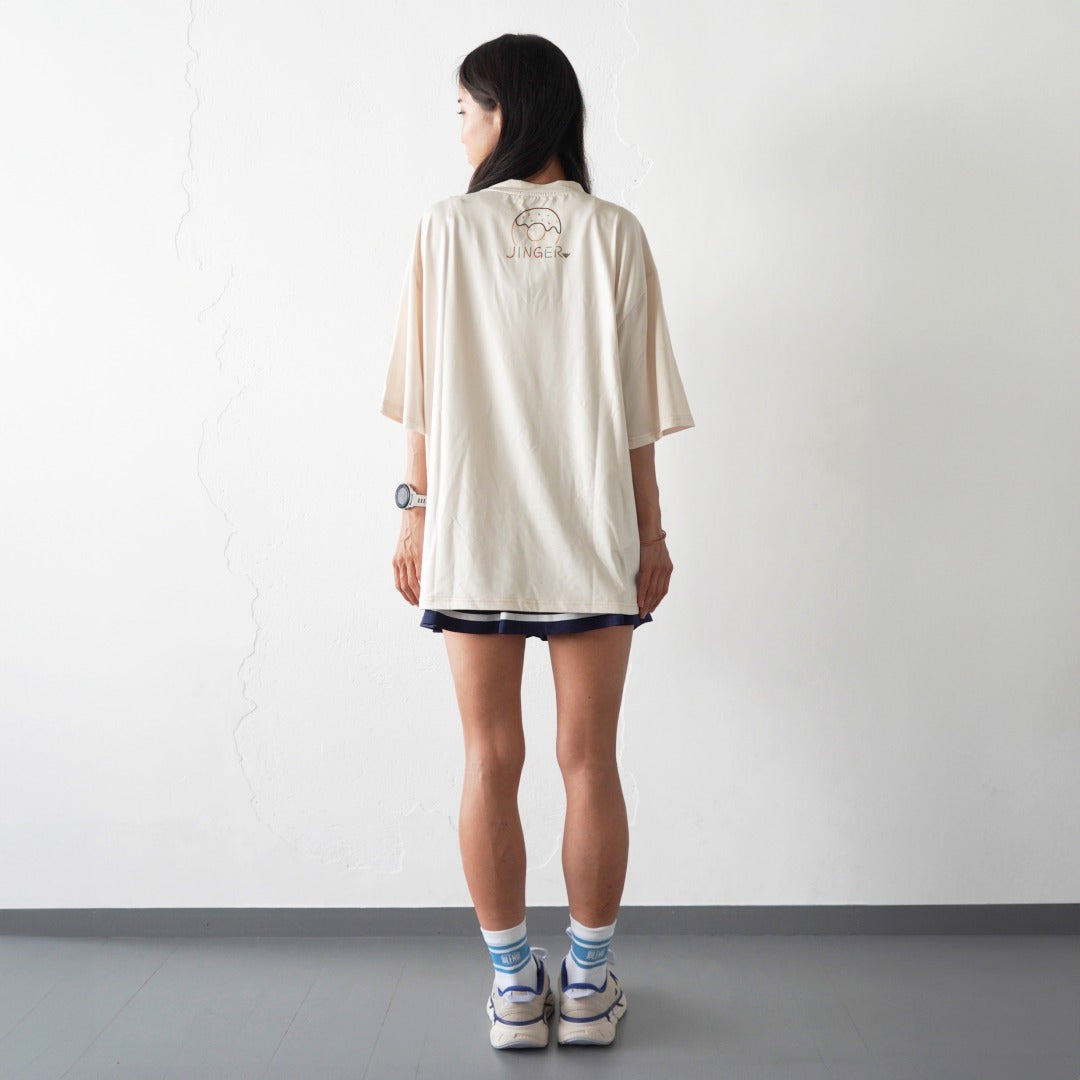 Style | I LOVE DONUTS RUNNING TEE by JINGER (Ivory)