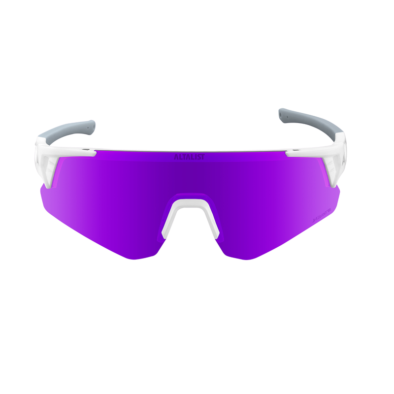 ヘイスト ALTALIST HAYATE R1 (Matt White Frame/Purple Mirror Lens) – Runtrip
