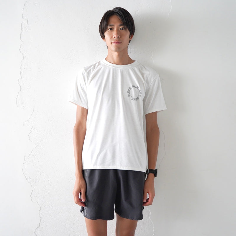 EAT DRINK SLEEP RUN / Circle Logo Tee (White)