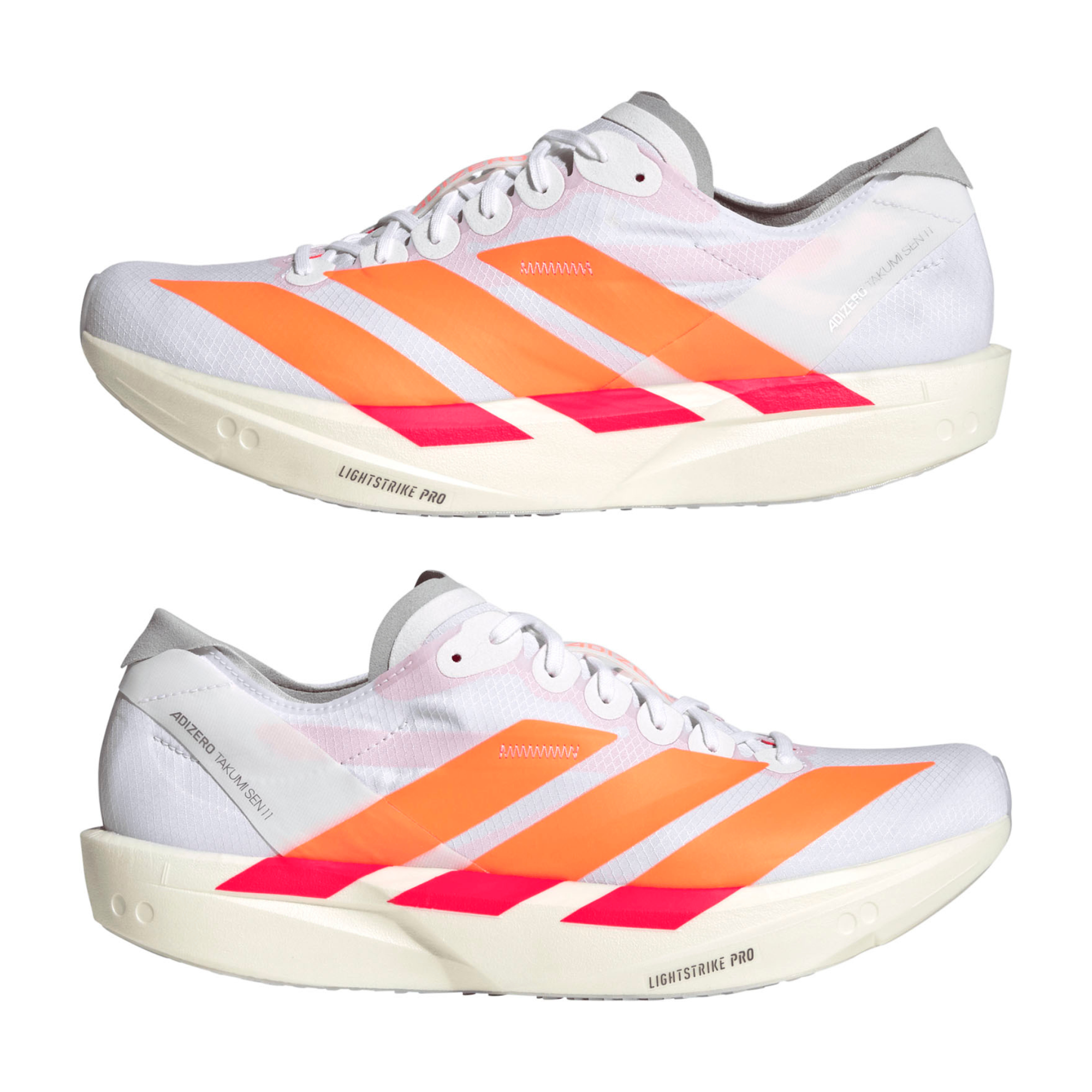 adidas ADIZERO TAKUMI SEN 11（Men's）フットウウェアホワイト/ルシッドオレンジ/ルシッドレッド