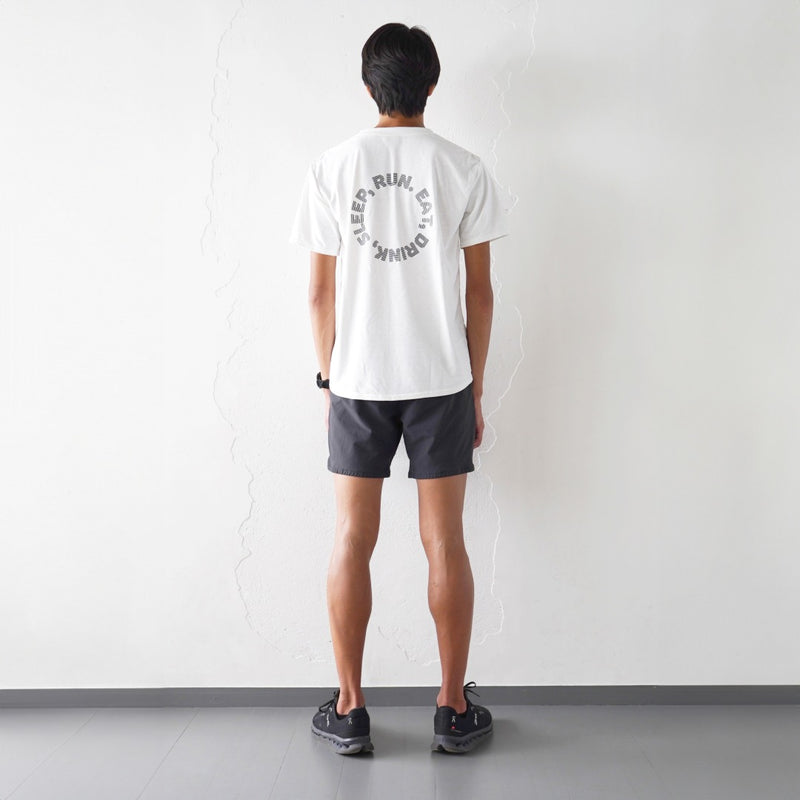 EAT DRINK SLEEP RUN / Circle Logo Tee (White)