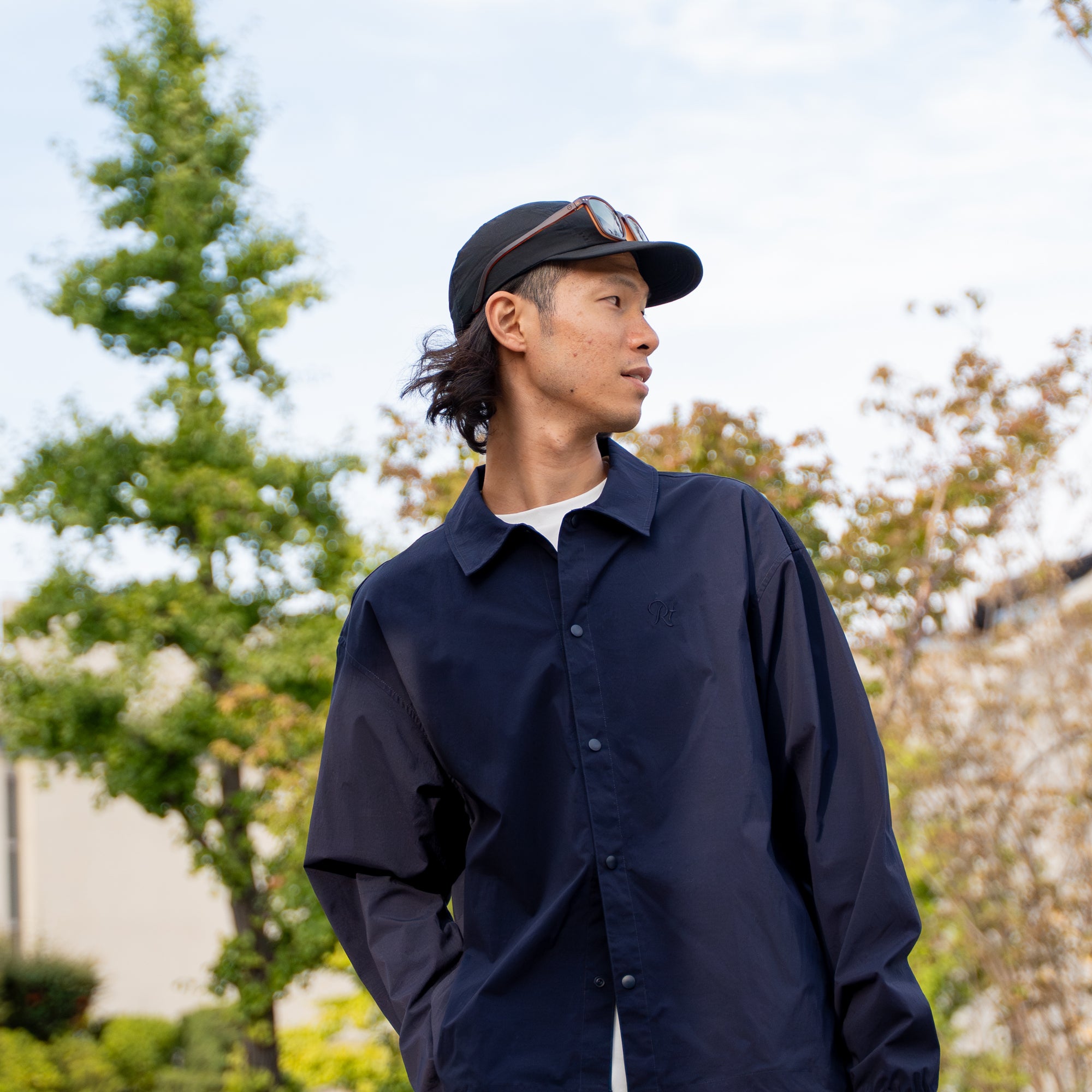 Rt Logo Coach Jacket (Navy)