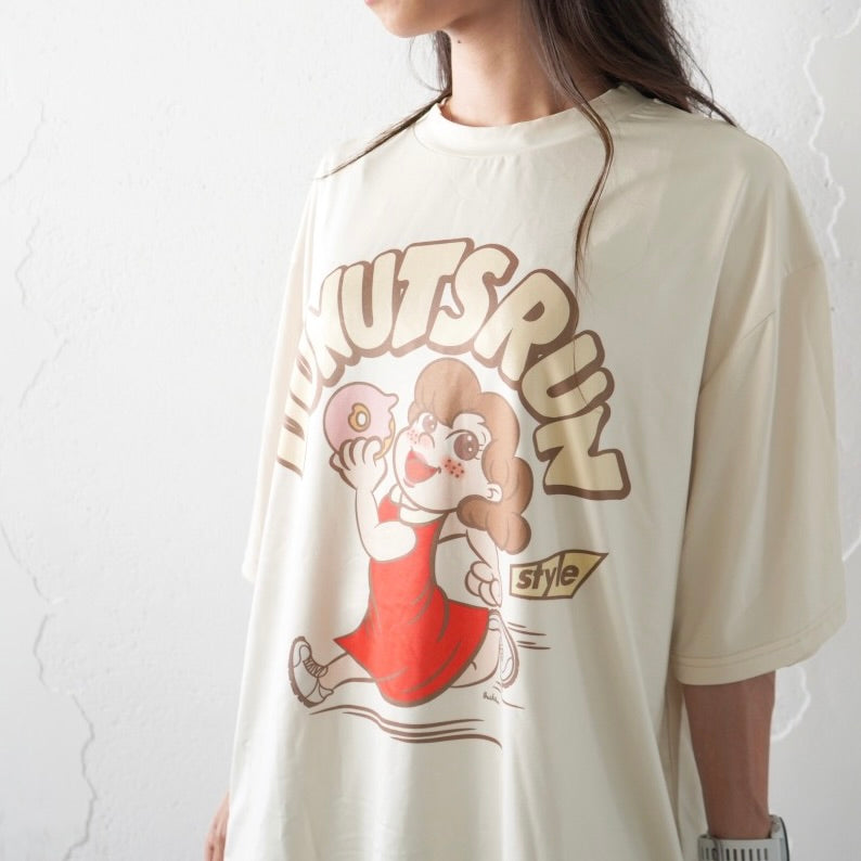 Style | I LOVE DONUTS RUNNING TEE by JINGER (Ivory)