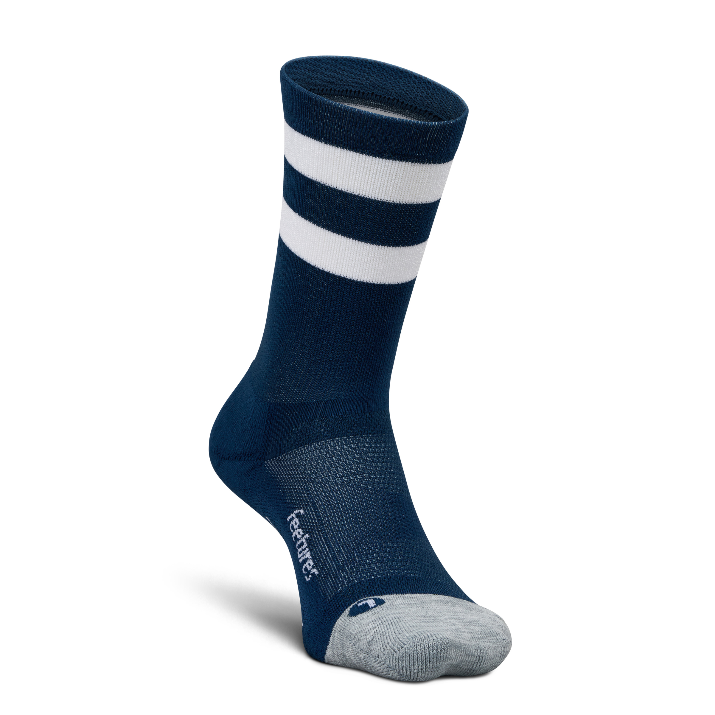 Feetures｜ELITE LIGHT CUSHION MINI CREW (Navy High Top Stripe)