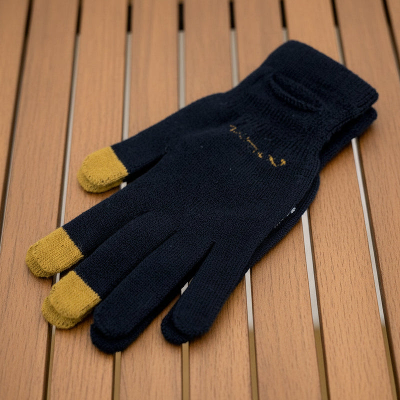 R×L｜メリノグローブ ミッドG / Runtripコラボ限定カラー (Navy × Mustard)