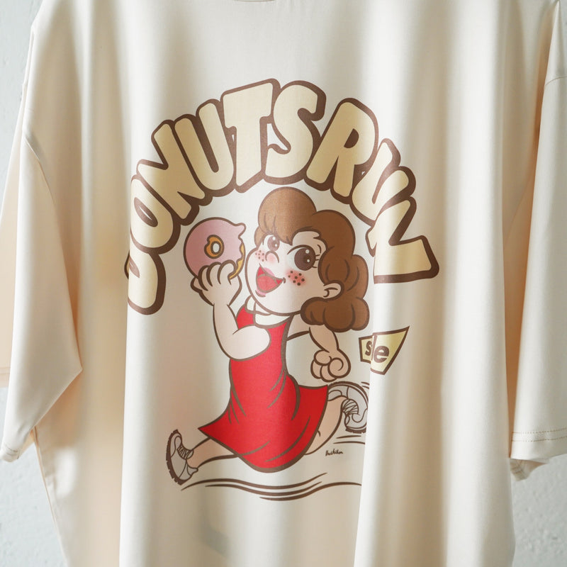 Style | I LOVE DONUTS RUNNING TEE by JINGER (Ivory)