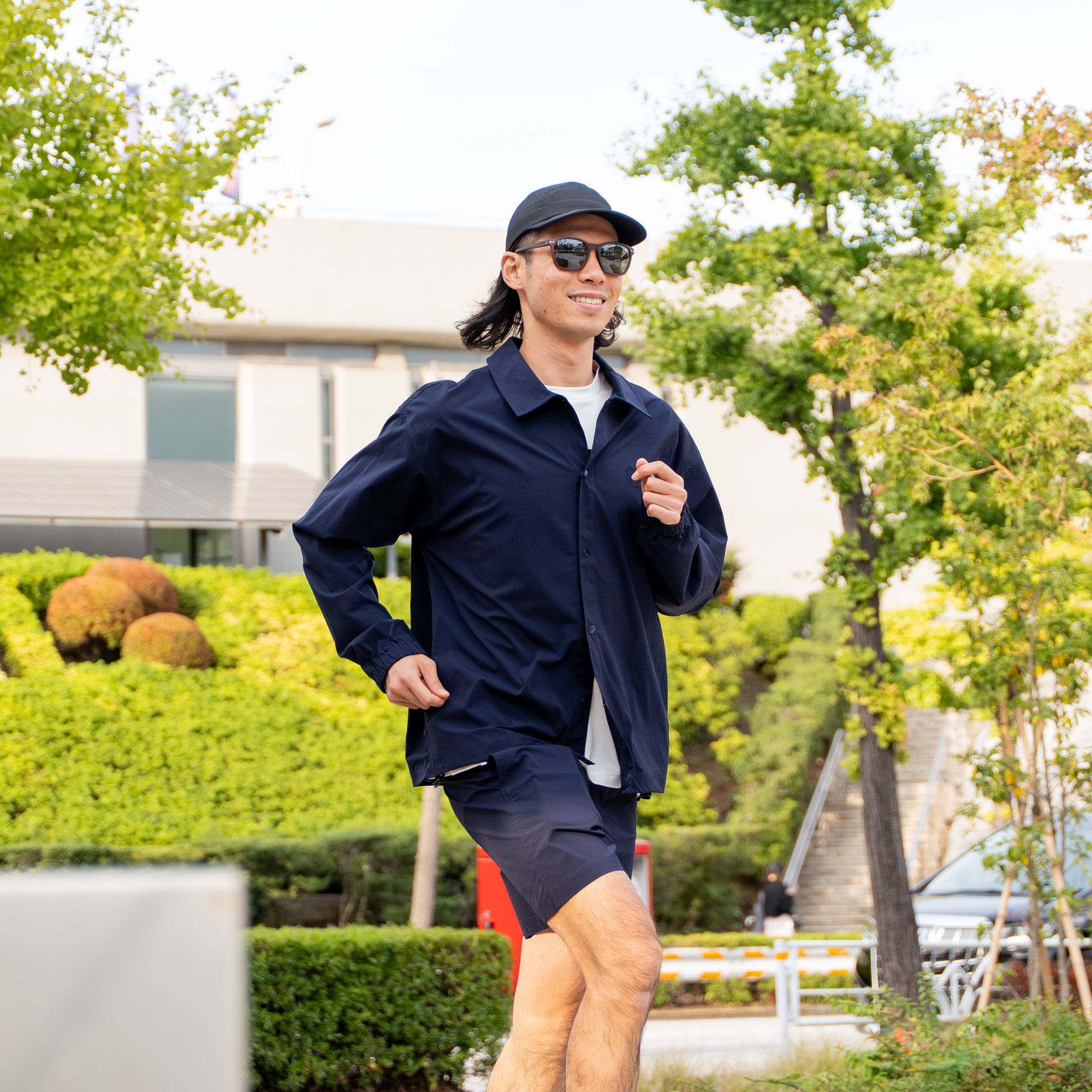 Rt Logo Coach Jacket (Navy) – Runtrip Store