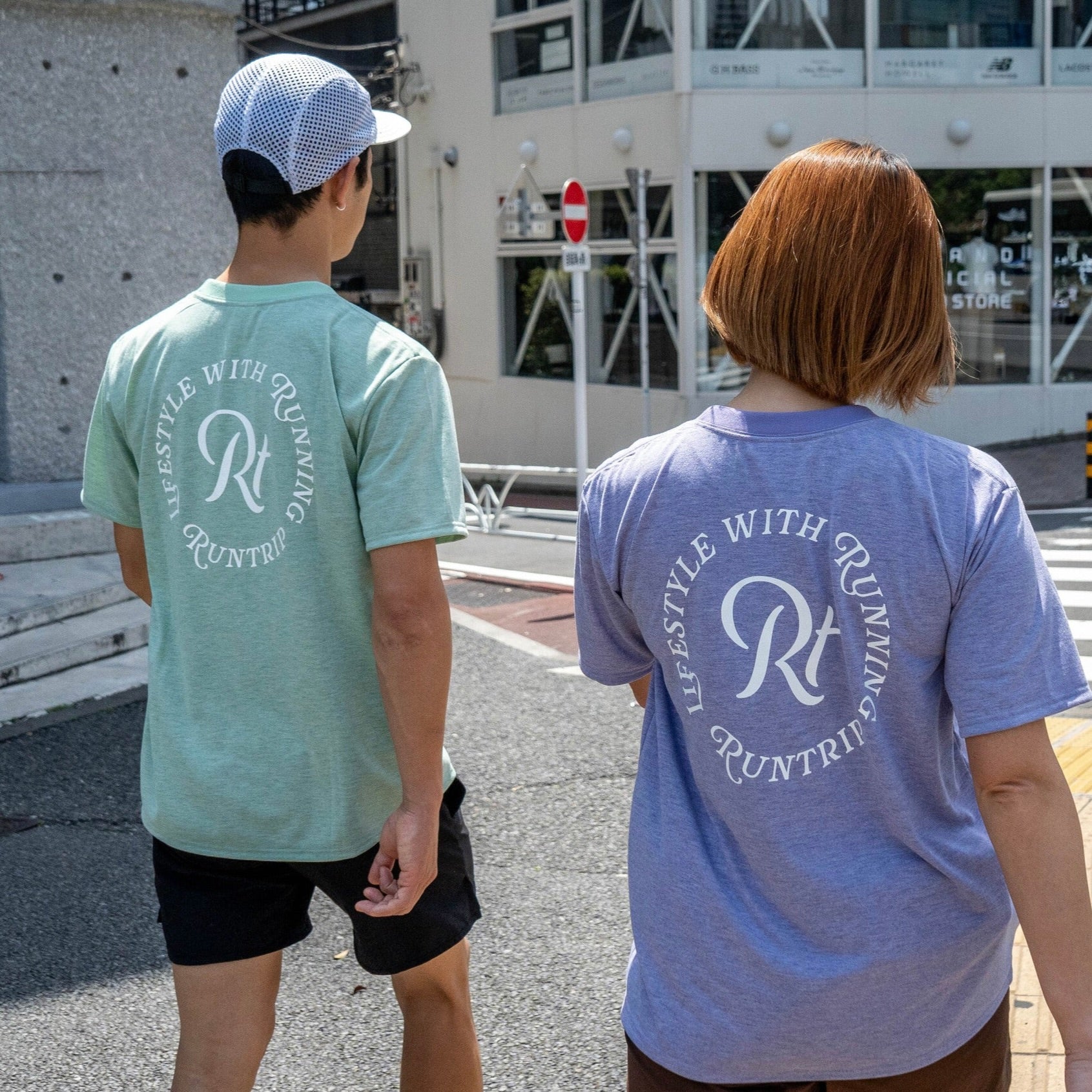 【展示サンプル】Rt Logo "LIFESTYLE WITH RUNNING" Tee（Heather Orange）