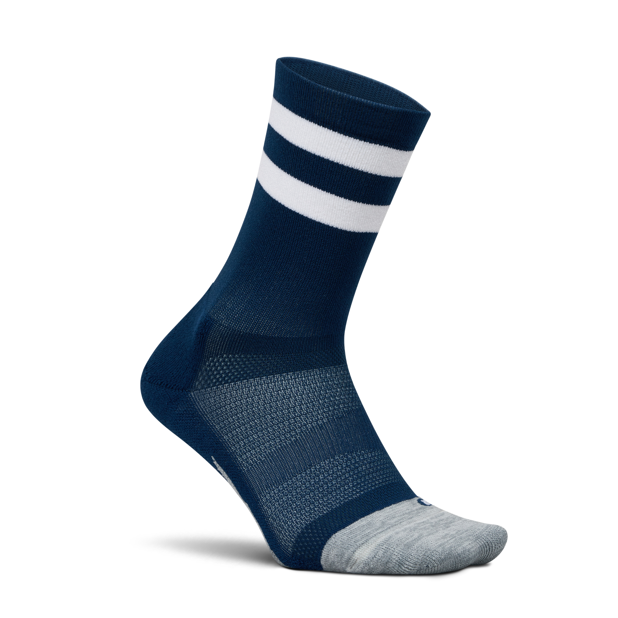 Feetures｜ELITE LIGHT CUSHION MINI CREW (Navy High Top Stripe)