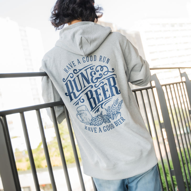 Run & Beer Hoodie (Heather Gray)