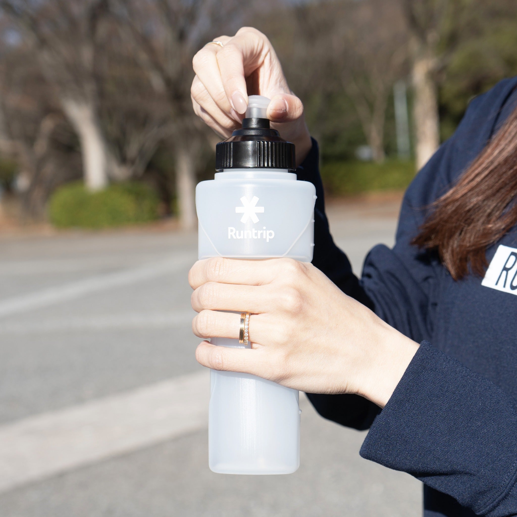 Runtrip LOGO BOTTLE｜ランニングマイボトル New Model (Black)