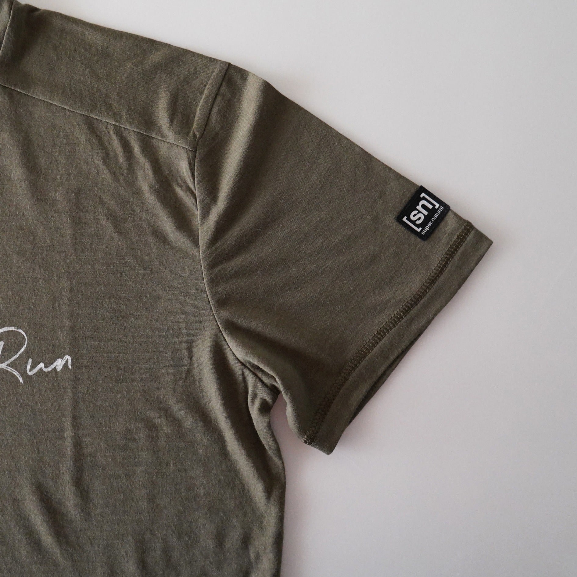Men's All you need is Run Merino Wool Tee (Stone Gray)