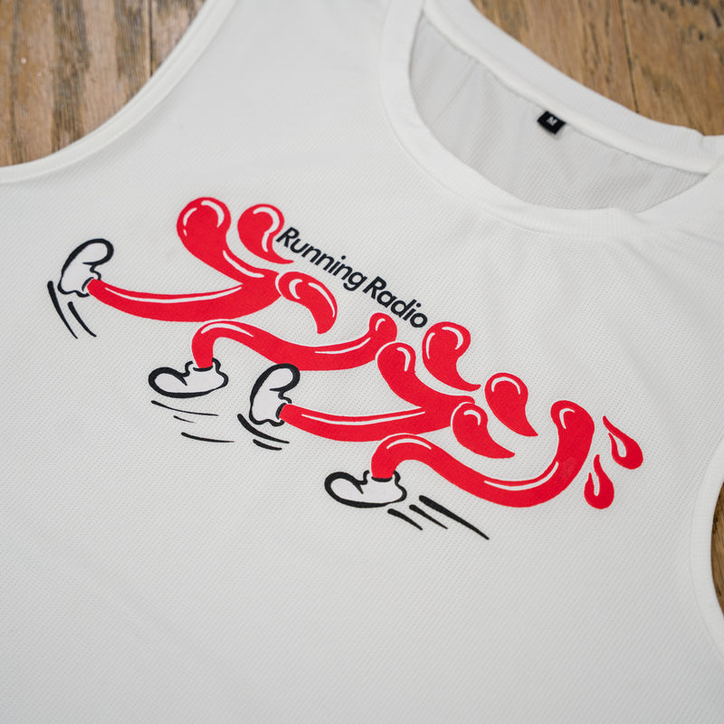 【予約商品】ランラジ × JINGER Racing Tank (White / Men’s)