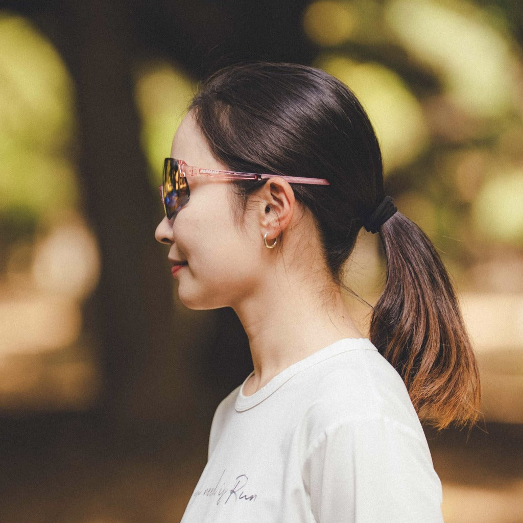 ALTALIST HAYATE R2 (Glossy Clear Pink Temple/Red Mirror Photochromic & VIV20 Lens)