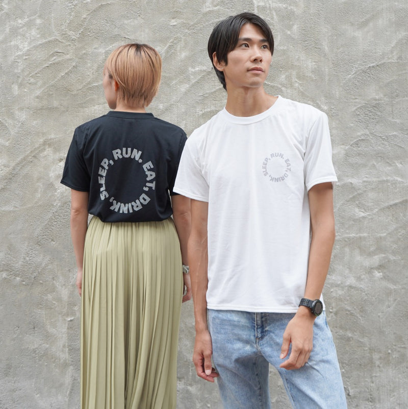 EAT DRINK SLEEP RUN / Circle Logo Tee (Black)