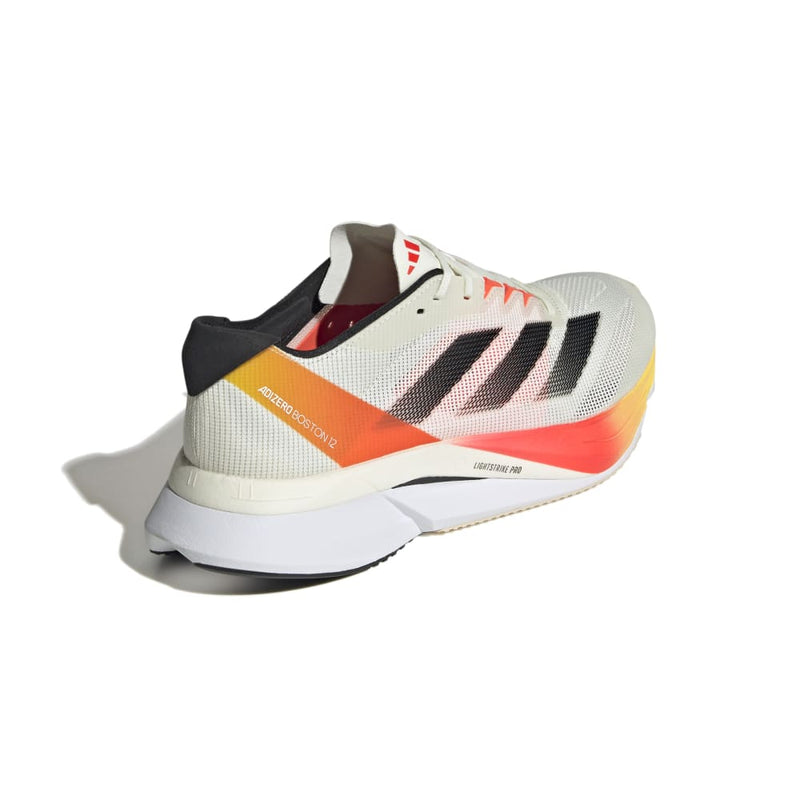 adidas ADIZERO BOSTON 12 (Men's) Ivory/Core Black/Solar Red