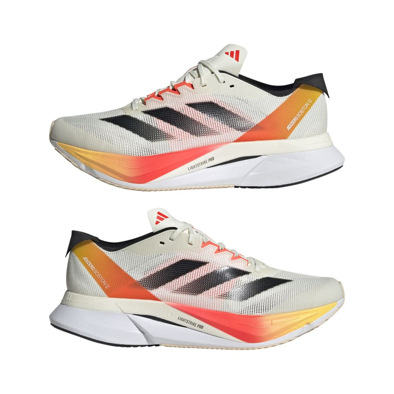 adidas ADIZERO BOSTON 12 (Men's) Ivory/Core Black/Solar Red