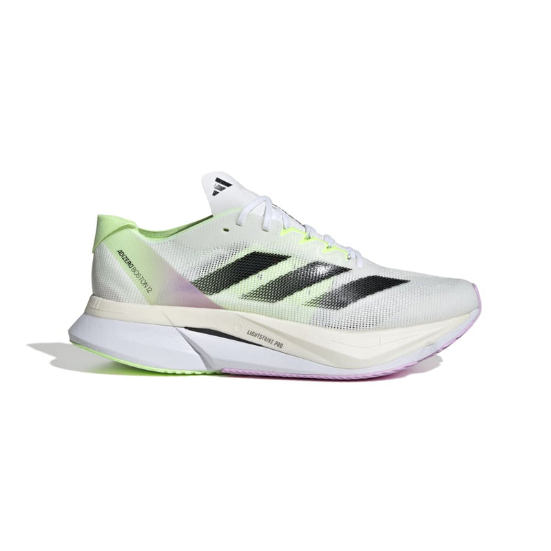 adidas ADIZERO BOSTON 12（Men's） フットウェアホワイト/コアブラック/グリーンスパーク