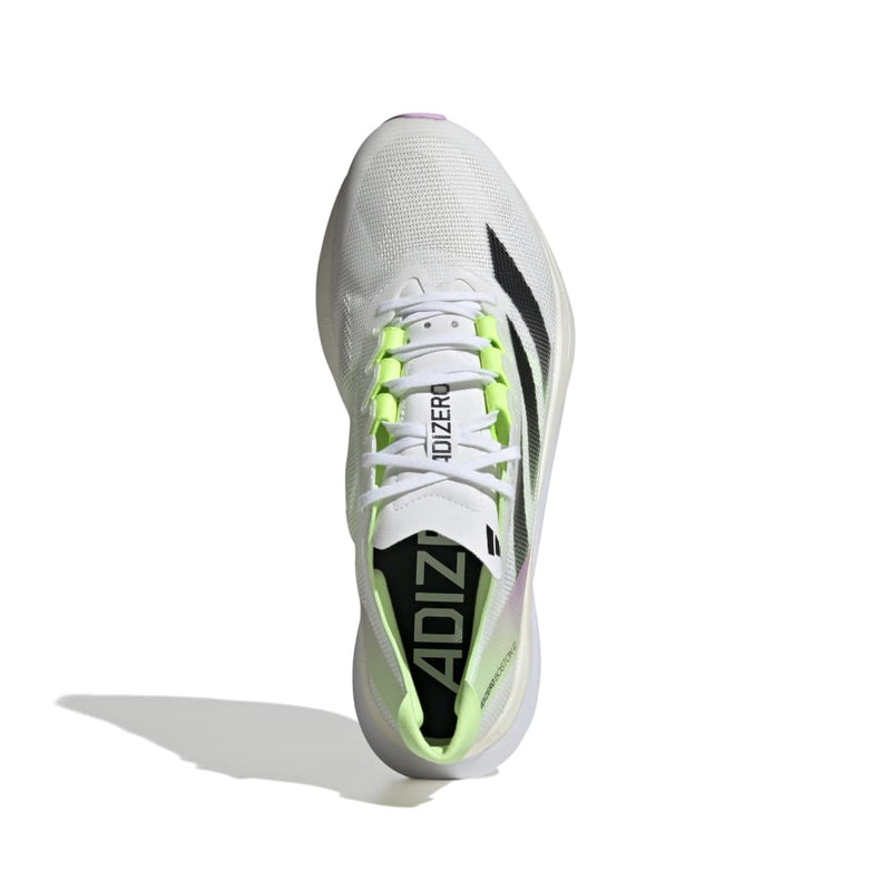 adidas ADIZERO BOSTON 12（Men's） フットウェアホワイト/コアブラック/グリーンスパーク