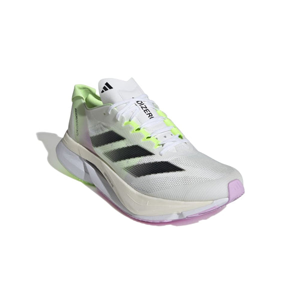 adidas ADIZERO BOSTON 12 (Men's) Footwear White/Core Black/Green Spark