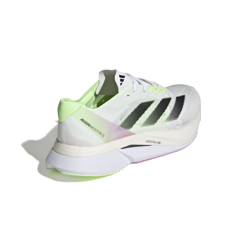 adidas ADIZERO BOSTON 12（Men's） フットウェアホワイト/コアブラック/グリーンスパーク
