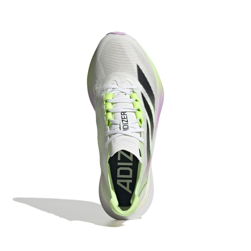 adidas ADIZERO BOSTON 12（Women's） フットウェアホワイト/コアブラック/グリーンスパーク