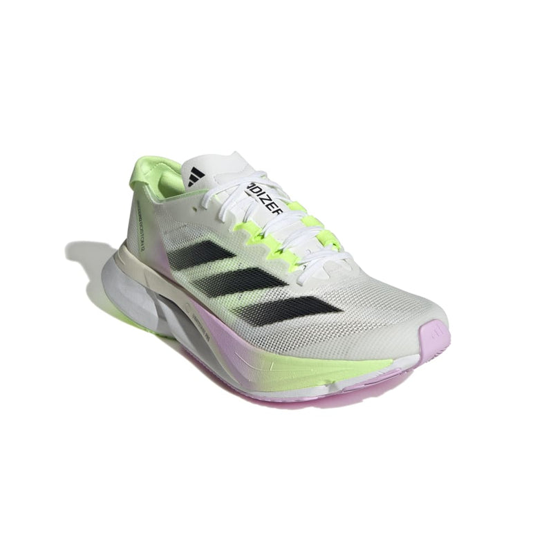 adidas ADIZERO BOSTON 12（Women's） フットウェアホワイト/コアブラック/グリーンスパーク