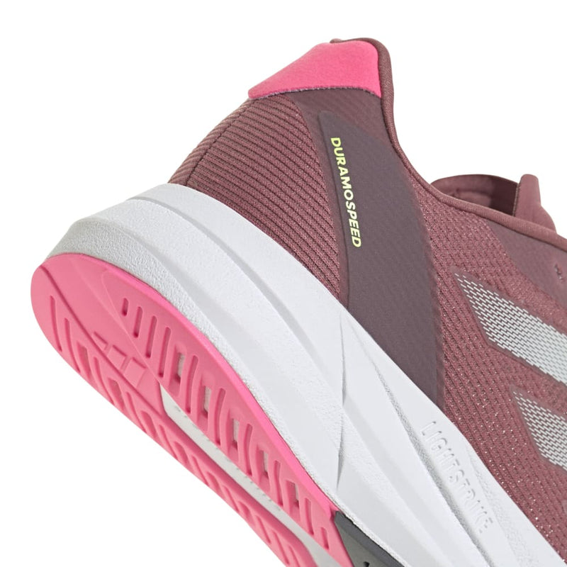 adidas ADIZERO DURAMO SPEED W (WOMENS) Pre-rubbed Crimson/Zero Metallic/Shadow Fig