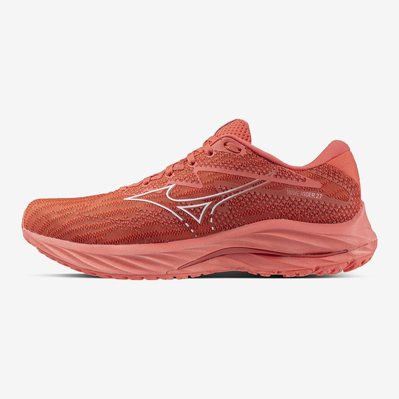 MIZUNO Wave Rider 27 (UNISEX) Red x White