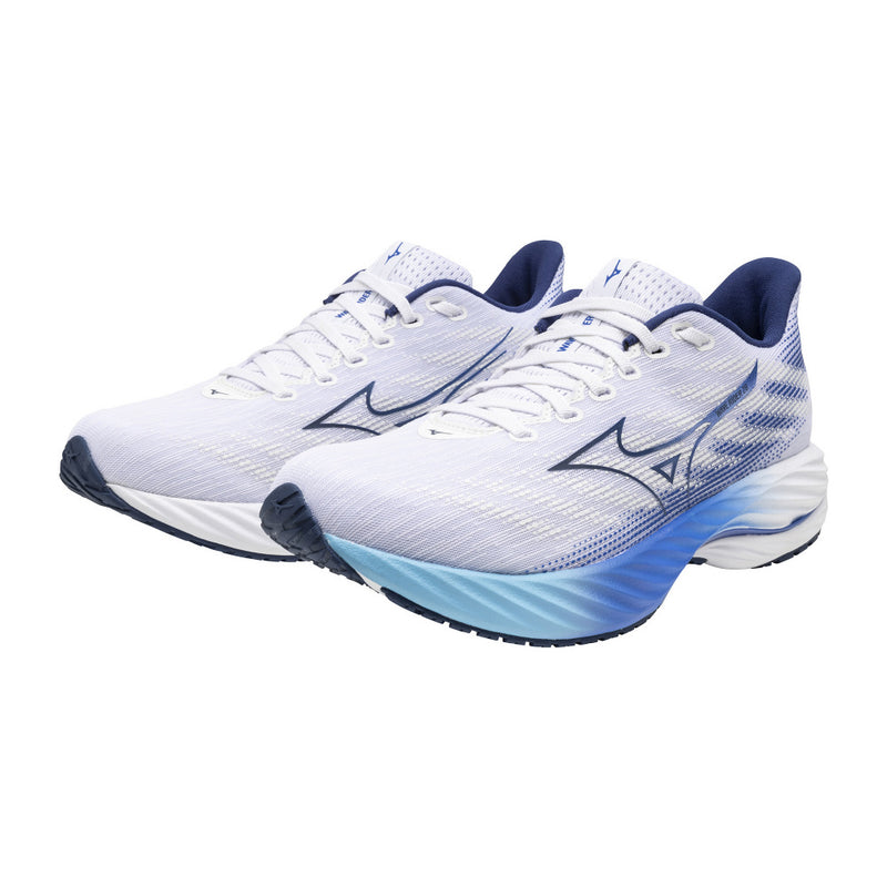 MIZUNO ウエーブライダー28 (MENS) ホワイト×ネイビー×ブルー