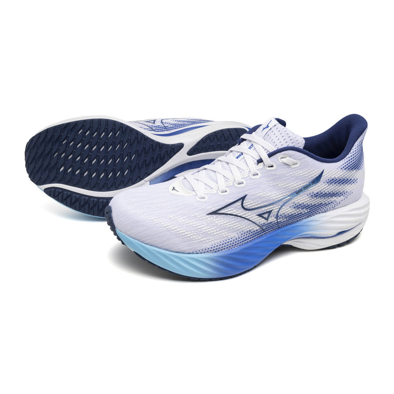 MIZUNO ウエーブライダー28 (MENS) ホワイト×ネイビー×ブルー