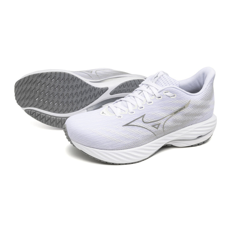 MIZUNO ウエーブライダー28 SW (MENS) ホワイト×シルバー