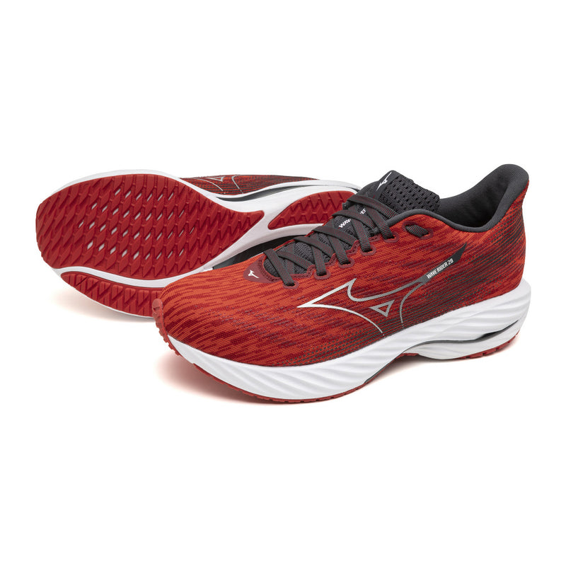 MIZUNO ウエーブライダー28 SW (MENS) レッド×チャコールグレー×ホワイト