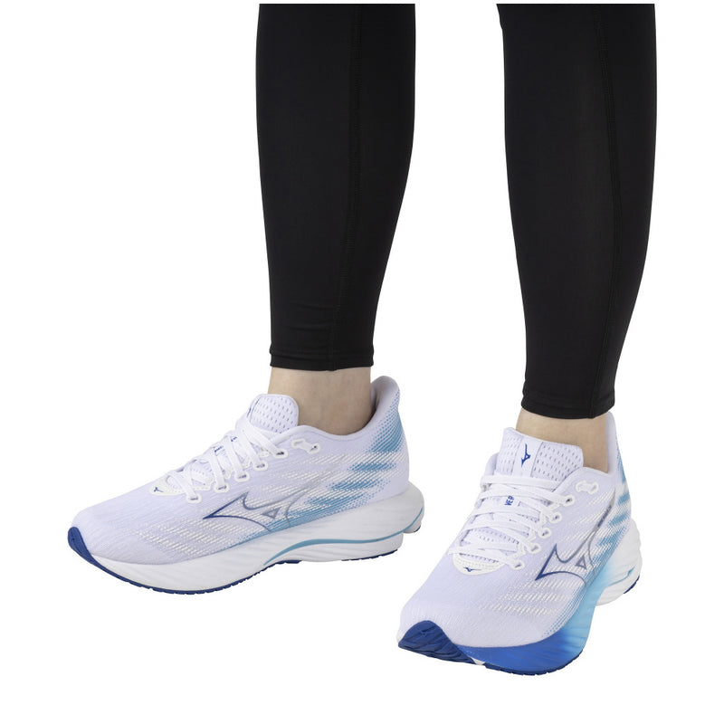 MIZUNO ウエーブライダー28 (WOMENS) ホワイト×ブルー×ブルー